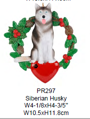 Dogs with Wreaths - Resin