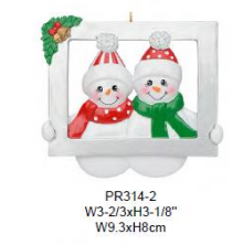 Snowman Frame - Resin