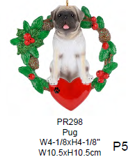 Dogs with Wreaths - Resin