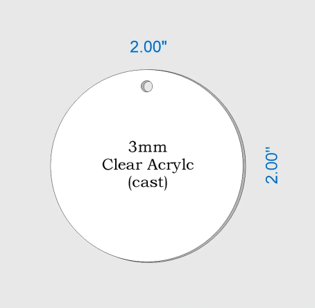 Circle Acrylic Ornament/Key Chain In Stock Central