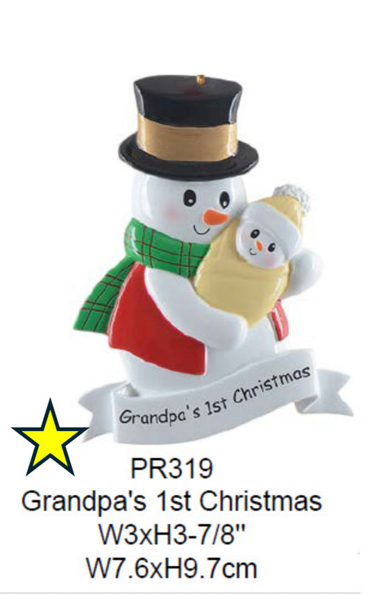 Grandpa's 1st Christmas *NEW - Resin