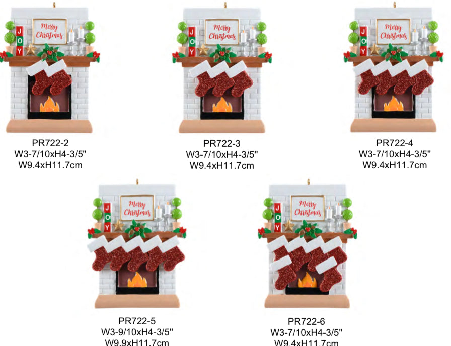 Fireplace Stockings - Resin