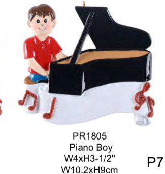 Piano girl or boy - Resin