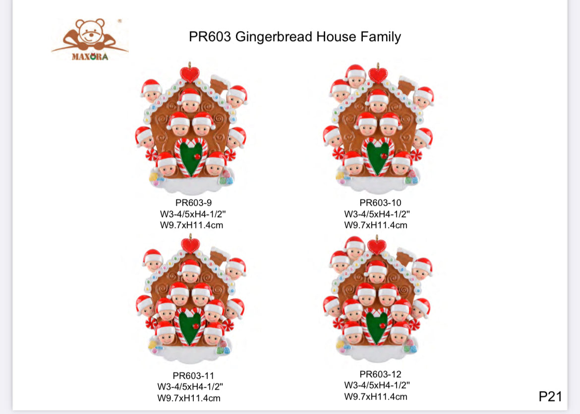 Gingerbread House Family - Resin