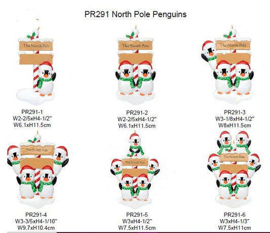 North Pole Penguins Family - Resin