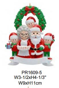 Santa & Mrs. Clause Family - Resin