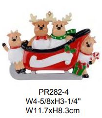 Reindeer Family w/Sled - Resin