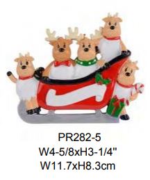 Reindeer Family w/Sled - Resin