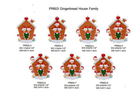 Gingerbread House Family - Resin