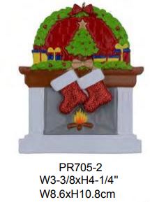 Fireplace Stocking - Resin