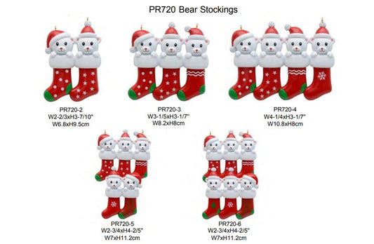 Bear Stockings - Resin